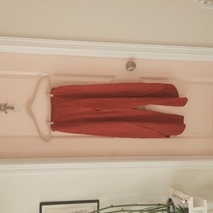 Rust Orange Slit Leg Pants